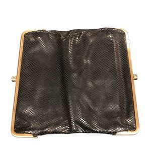 The Hobo Original Lauren Clutch Wallet Snakeskin Printed Leather